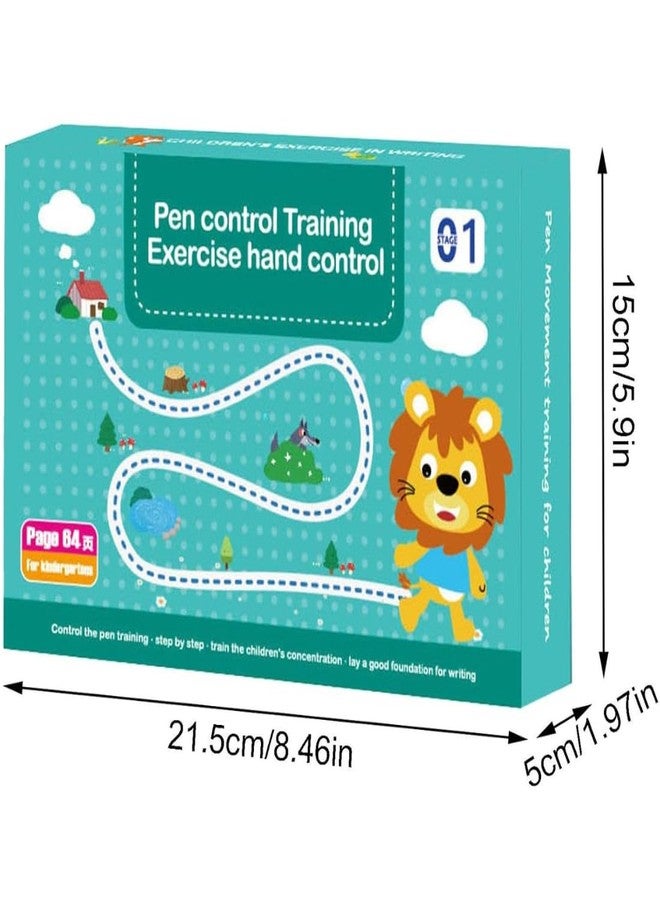 TASMAX Reusable Magic Practice Workbook for Kids magic book for kids 2-5years - Tracing & Drawing Reusable Pen Control Book for Lines, Shapes, Patterns & Numbers Ideal for Early Learning (PACK OF 1) - Image 2